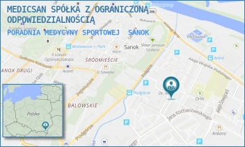 PORADNIA MEDYCYNY SPORTOWEJ - MEDICSAN SPÓŁKA Z OGRANICZONĄ ODPOWIEDZIALNOŚCIĄ - BŁONIE 5,  SANOK