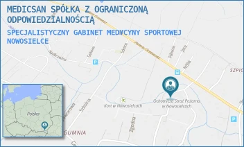 SPECJALISTYCZNY GABINET MEDYCYNY SPORTOWEJ - MEDICSAN SPÓŁKA Z OGRANICZONĄ ODPOWIEDZIALNOŚCIĄ - UL. ŚW. FLORIANA 2, NOWOSIELCE