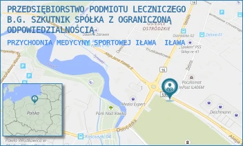 PRZYCHODNIA MEDYCYNY SPORTOWEJ IŁAWA - PRZEDSIĘBIORSTWO PODMIOTU LECZNICZEGO B.G. SZKUTNIK SPÓŁKA Z OGRANICZONĄ ODPOWIEDZIALNOŚCIĄ - ALEJA JANA PAWŁA II 16,  IŁAWA