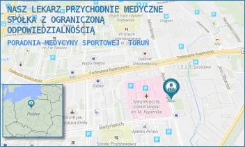 PORADNIA MEDYCYNY SPORTOWEJ - NASZ LEKARZ PRZYCHODNIE MEDYCZNE SPÓŁKA Z OGRANICZONĄ ODPOWIEDZIALNOŚCIĄ - STEFANA BATOREGO 18-22,  TORUŃ